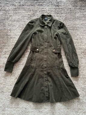 ME+EM Soft Corduroy Button Up Dress